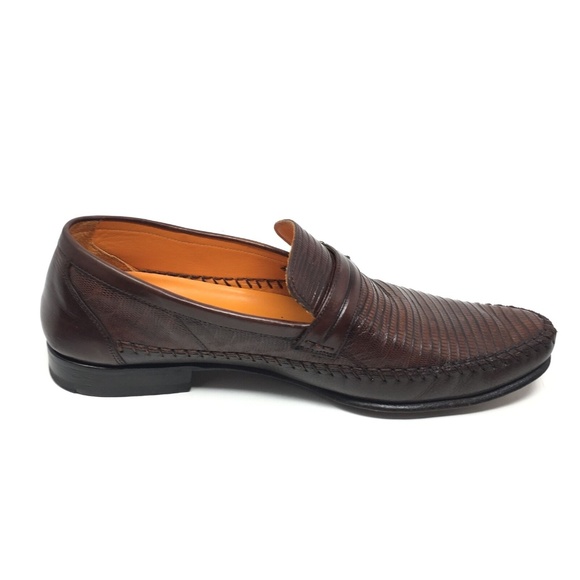 Mezlan Horsebit Loafers Shoes Size 9 Brown Lizard main image 4